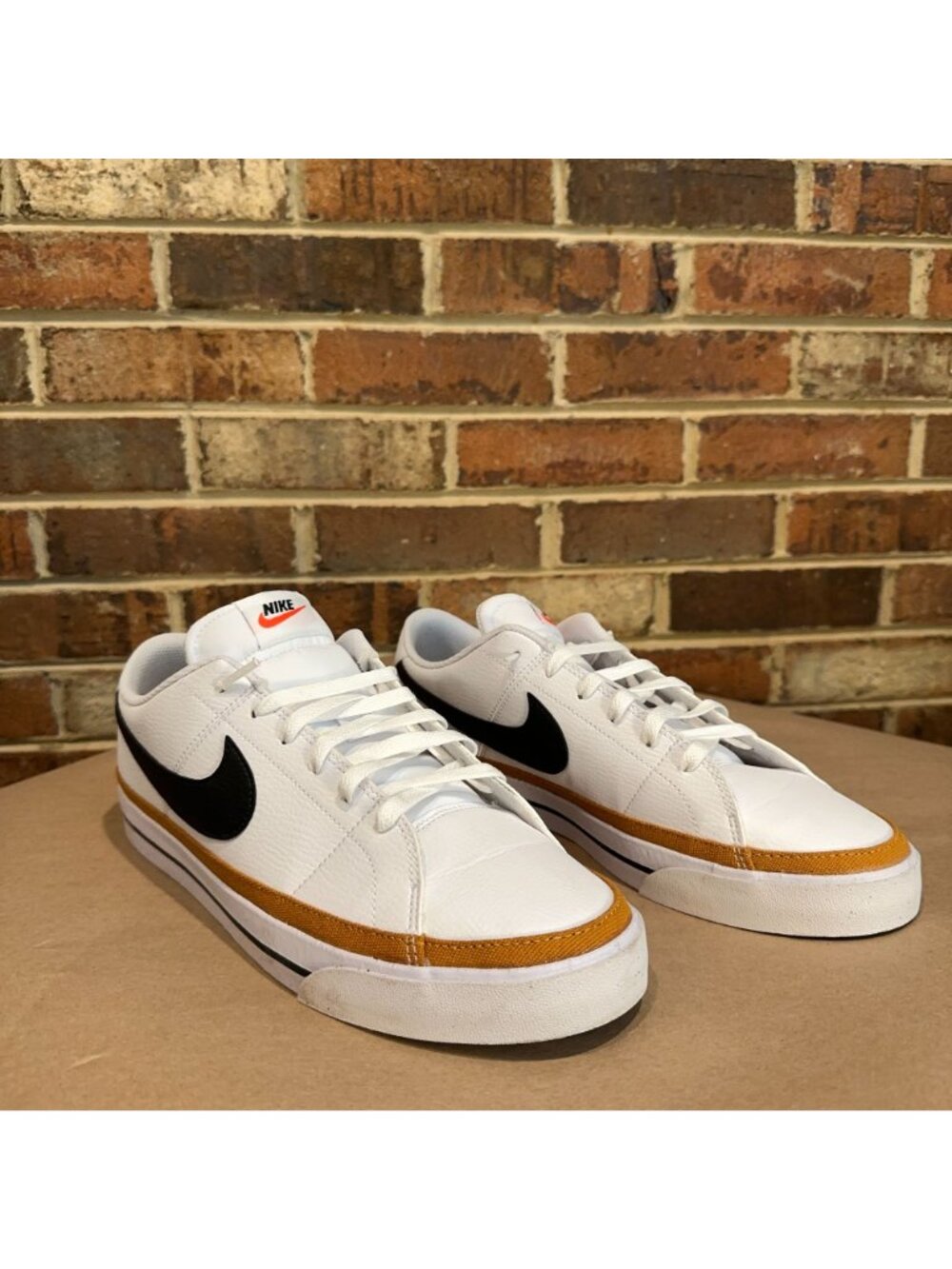 Nike Court Legacy Next Nature White Desert Ochre Mens Shoes Size 11.5 DH3162-100 - Picture 11 of 13